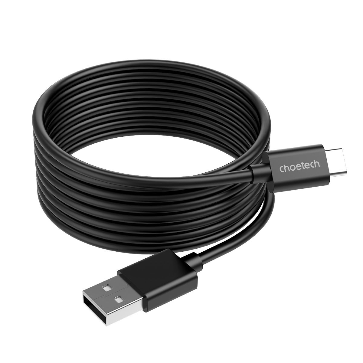 Choetech USB-A to USB-C PVC Cable 2m, Black