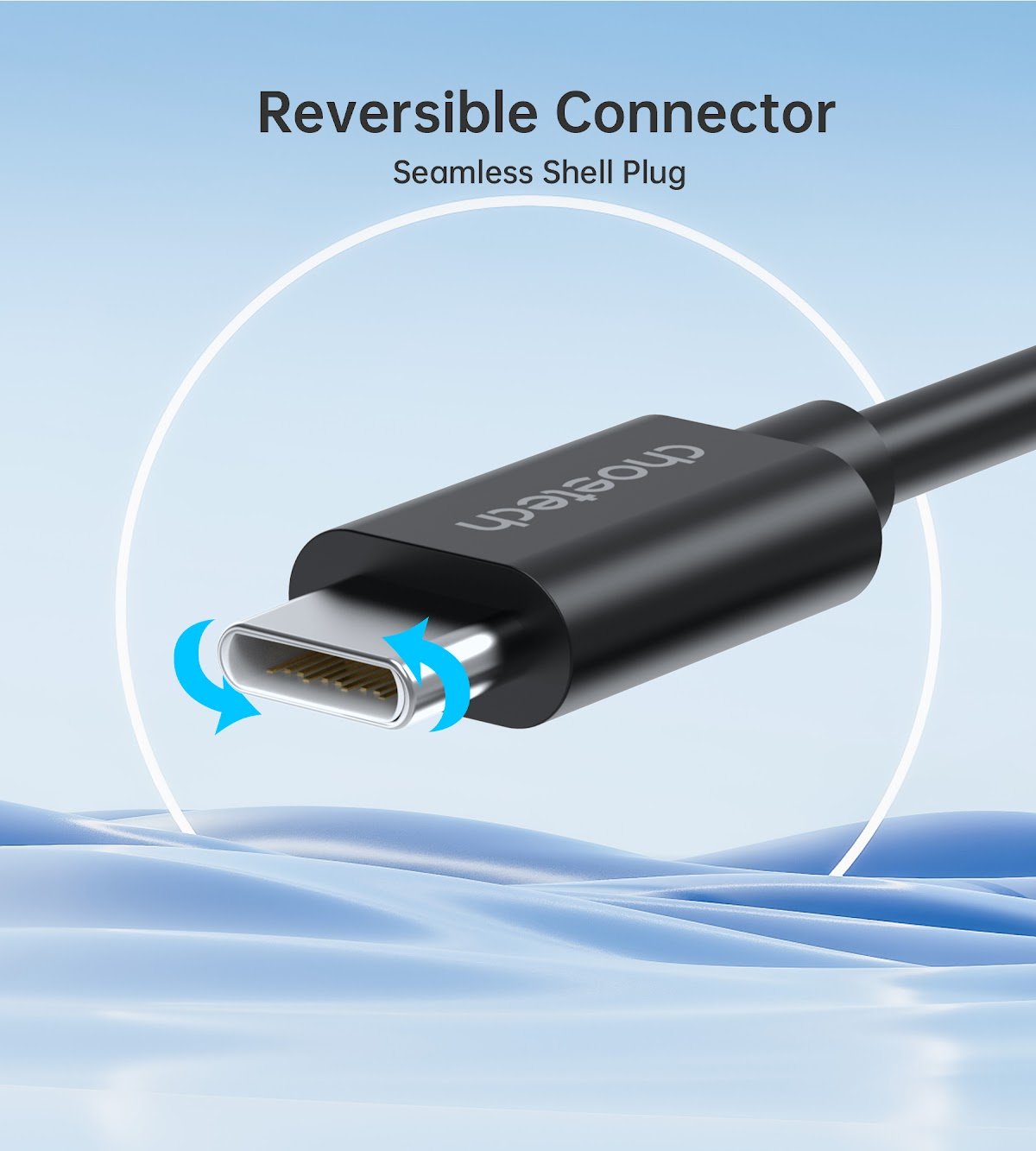 Choetech USB-C to USB-C PVC Cable 1m, Black