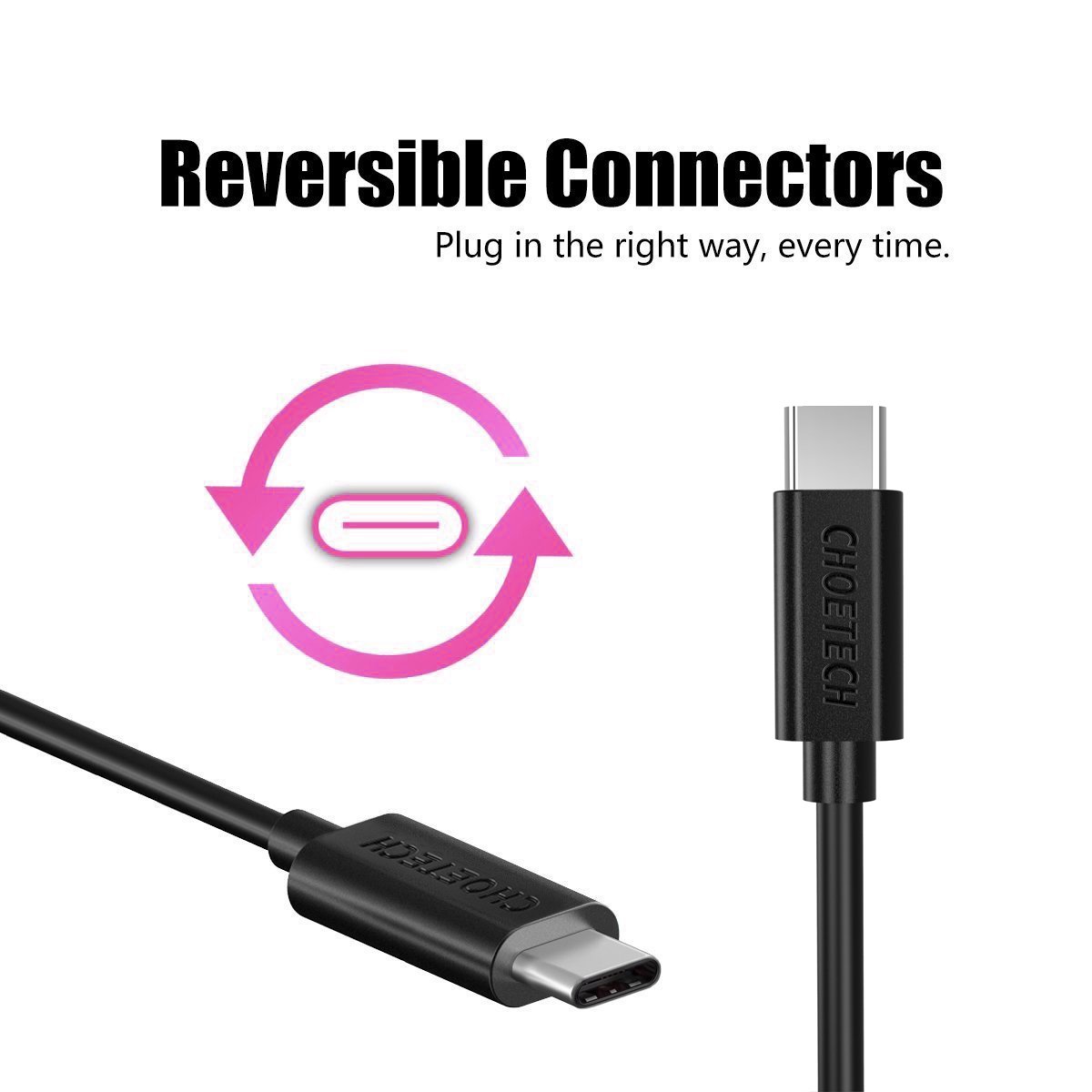 Choetech USB-C to USB-C PVC Cable 2m