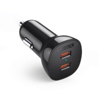 Choetech ZapUp 60W Dual USB-C Car Charger, Black