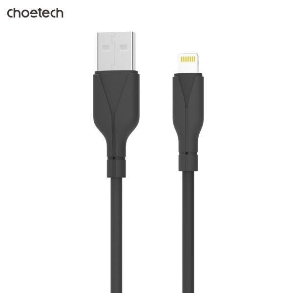 Choetech USB-A to Lightning Silicone Cable 1m, Black