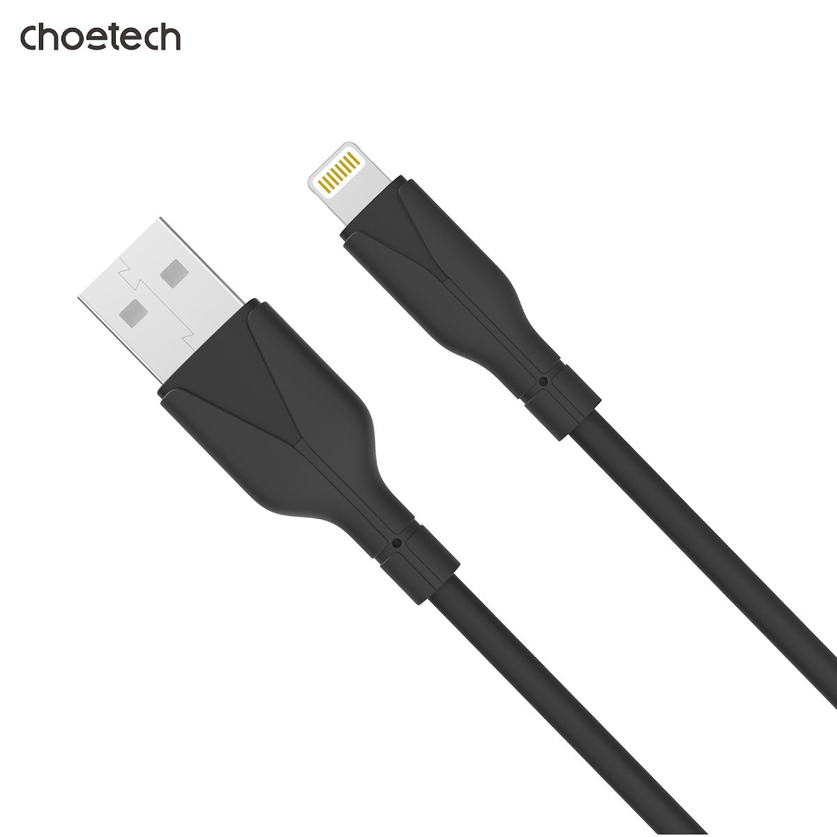 Choetech USB-A to Lightning Silicone Cable 1m, Black